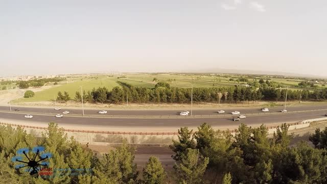 فیلم هوایی از اتوبان بهشت زهرا همراه با کلاغ ها
