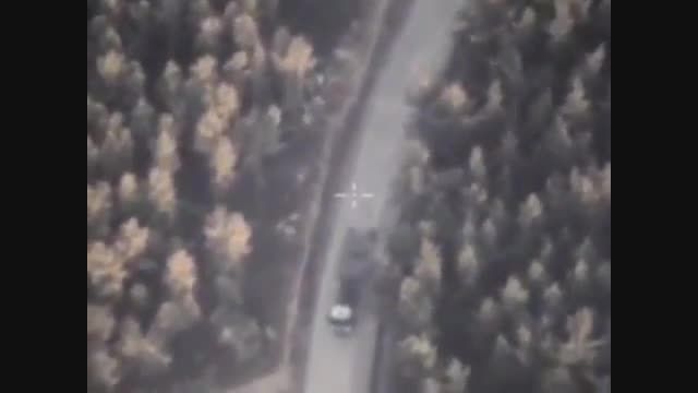 انهدام خودروی داعش توسط پهپاد روسی در سوریه