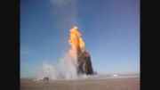 فوران و آتش سوزی وحشناک چاه نفت در جنوب قزاقستان