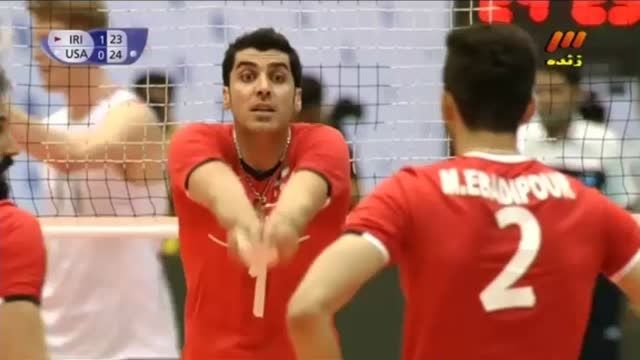 امتیازات پایانی ست دوم دیدار والیبال ایران-آمریکا(3-0)
