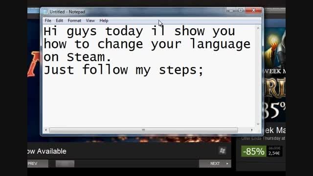 How to change your language on Steam