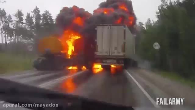 ●انفجار تانکر بنزین تو جاده●