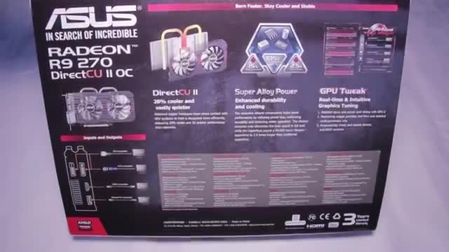 Asus R9 270 Direct Cu 2 OC Unboxing And Review