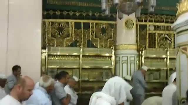 مسجد پیامبر از نمای داخل(روضه النبی)