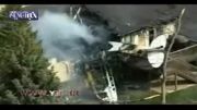 سقوط هواپیما روی ساختمان مسکونی