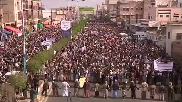 تظاهرات حامیان انصارالله در اعتراض به سکوت سازمان ملل