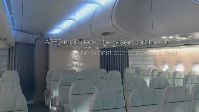 Inside the Airbus A380 cabin
