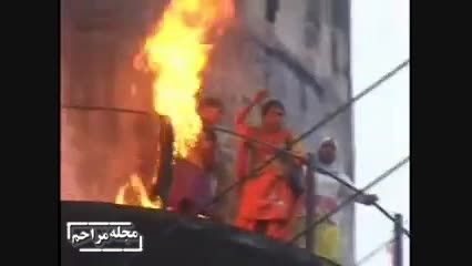آتش گرفتن یک دختر در هندوستان