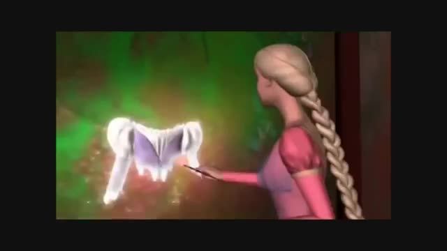 barbie rapunzel-dress scene