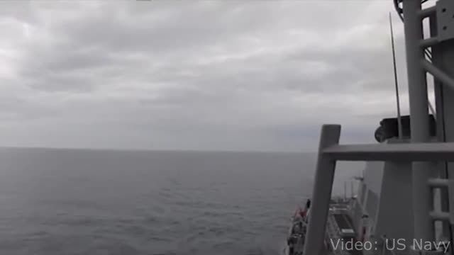 مواجهه SU 24 روسیه با ناوشکن USS Ross در دریای سیاه