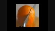 روش ساده وسریع قاچ کردن پرتقال!!!