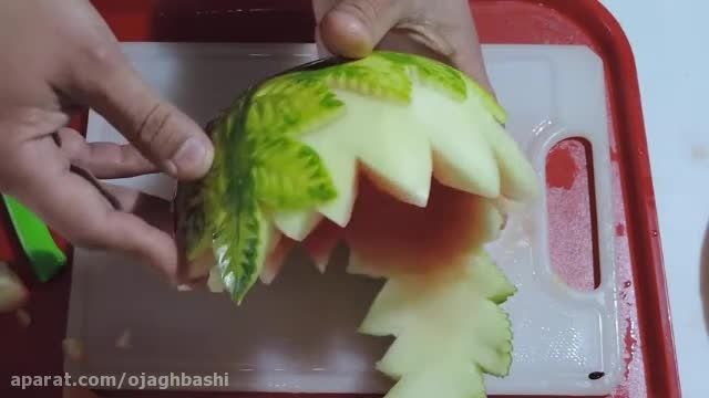 طراحی کاسه ی زیبا با هندوانه