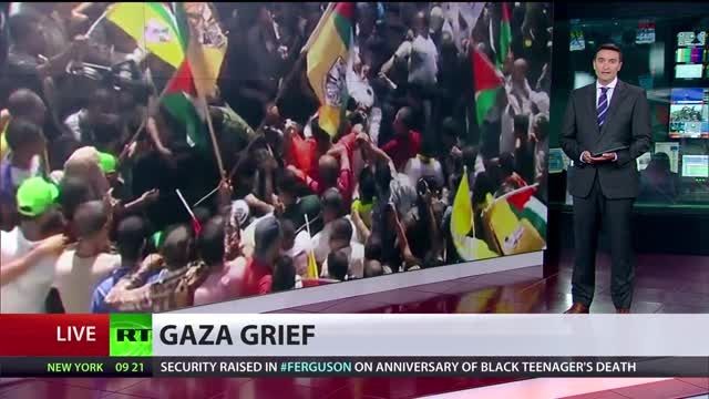 تشیع جنازه مرد فلسطینی که در آتش سوزی عمدی جان باخت