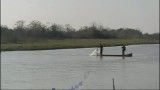 ماهیگیری با دوقایق در رودخانه سپیدرود در روستای رشت اباد
