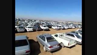 پاركینگ هزاران خودروی زوار اربعین در شهر بستان