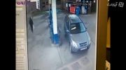 ماجرای مضحک راننده زن در پمپ بنزین