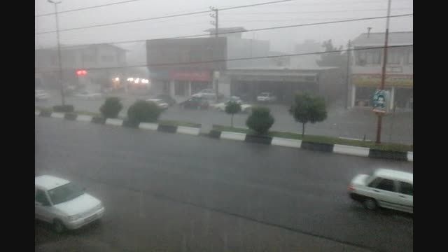 بارون خیلی شدید امروز در مازندران