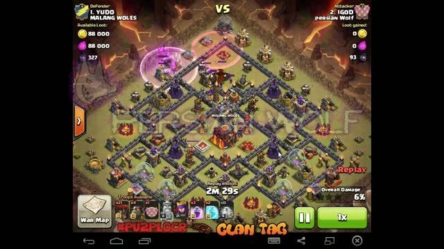 Attack Number 1 - vs malang woles clan 3Star th10