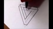 چگونه  یک مثلث  خطای دید وغیرممکن  رسم کنید!!