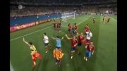 شادی بازیکنان تیم ملی فوتبال اسپانیاپس ازقهرمانی در(EURO2012)