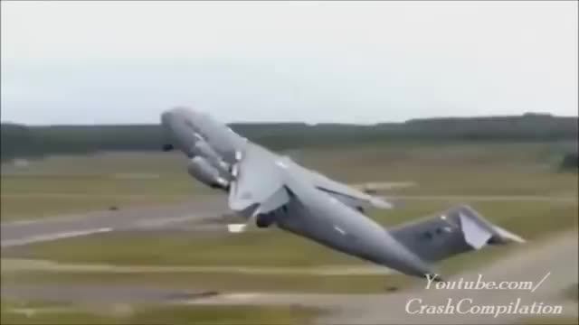 سقوط بوئینگ C.17لحظاتی بعد از بلندشدن از باند_کانادا