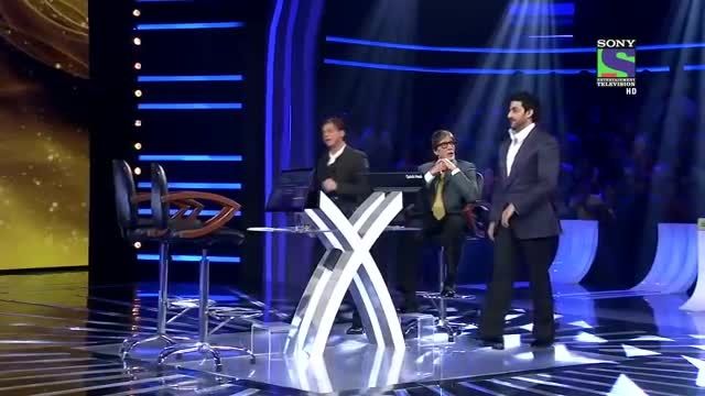 حضور شاهرخ خان در مسابقه شبکه KBC با اجرای آمیتا باچان