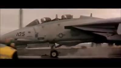 پرواز تا فرود تامکت F 14 از روی ناو هواپیمابر