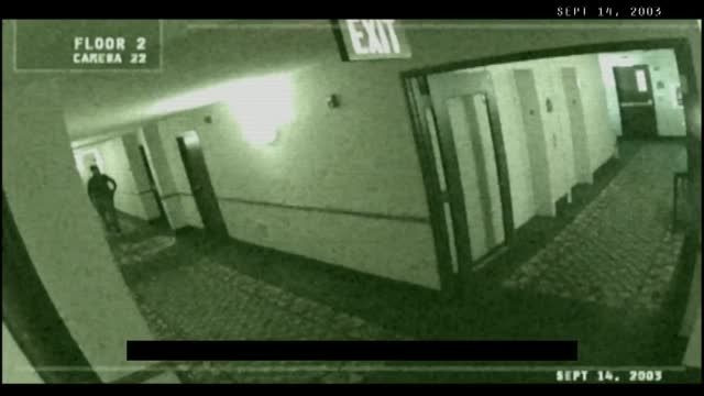 ویدیویی عجیب از شبحی که در هتل جیغ می کشد
