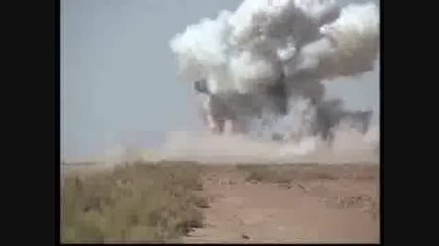 موشک نقطه زن سپاه پاسداران+لحظه اصابت به نقطه خاص