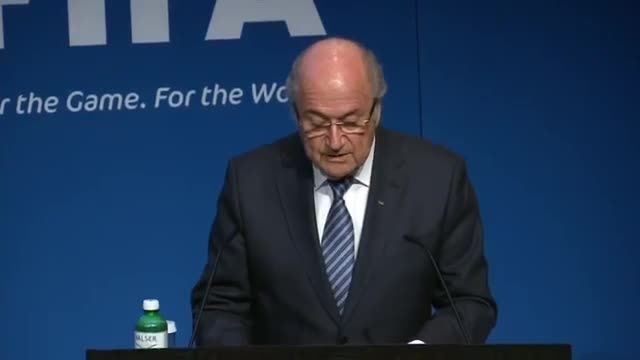 کنفرانس خبری کامل استعفای بلاتر از ریاست فیفا