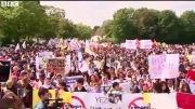 تظاهرات مردم المان در حمایت از ایزدی های عراق