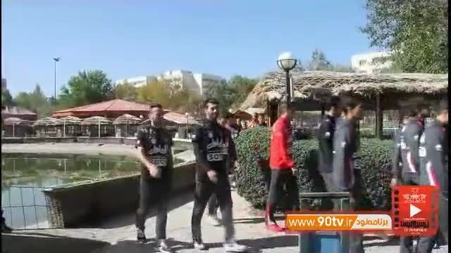 پیاده روی صبحگاهی پرسپولیسی ها در مشهد