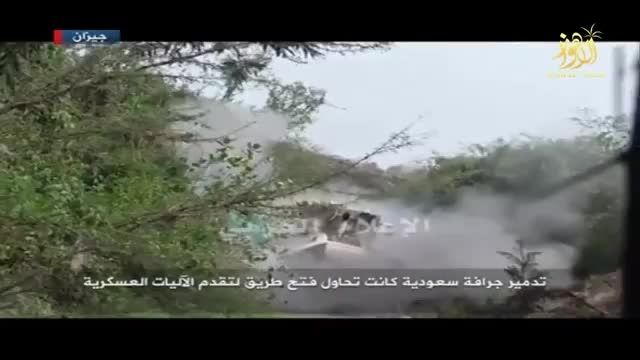 نابودی تعدادی از خودروهای زرهی سعودی در تنگه جاره یمن
