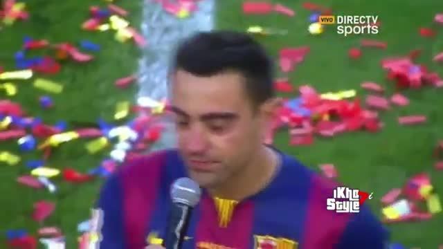اشک های تلخ ژوای در مراسم قهرمانی بارسلونا 2014-2015