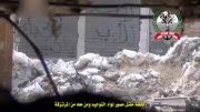 انهدام محل تجمع تروریستها توسط تانک ارتش سوریه