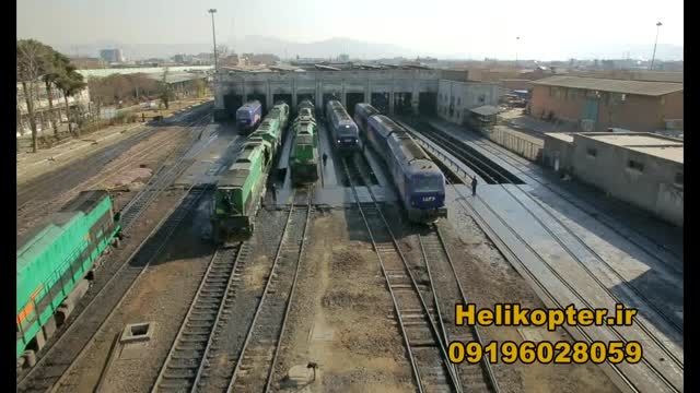 تصویربرداری هوایی از کل مجموعه راه آهن تهران helishot