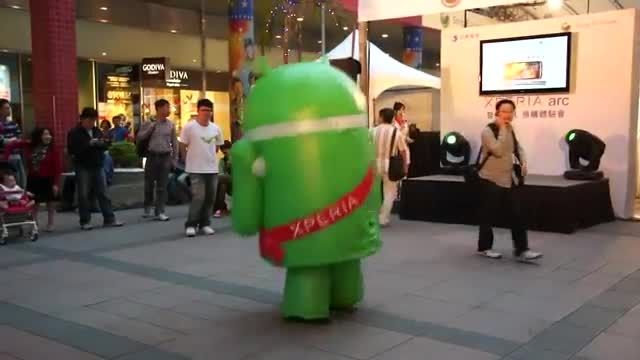 Dancing Android Robot Man