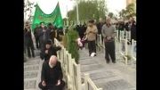مراسم عزاداری در گلستان شهدا اصفهان در روز عاشورا