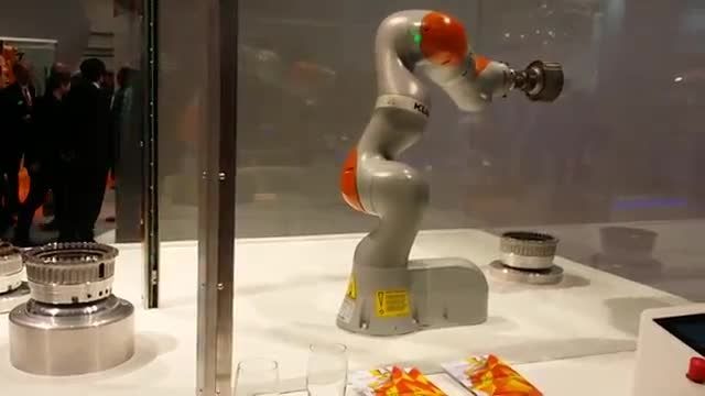collaborative robot from  Kuka at  Hanover 2015