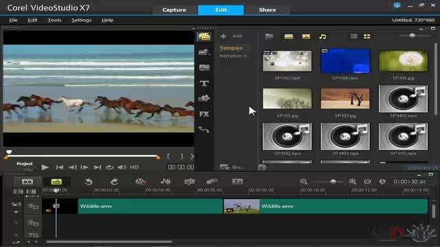 آموزش VideoStudio X7 داتیس - اعمال فیلتر ویدئویی