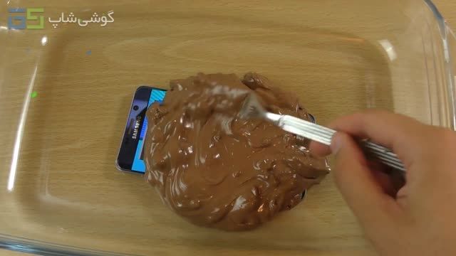 مقاومت Galaxy Note5 در زیر شکلات صبحانه!!!