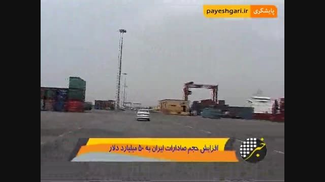 افزایش حجم صادرات ایران