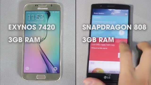 LG G4 vs SAMSUNG GALAXY S6_Apps Speed Test