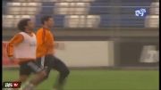 حضور رونالدو در تمرینات رئال پیش از بازی با بایرن