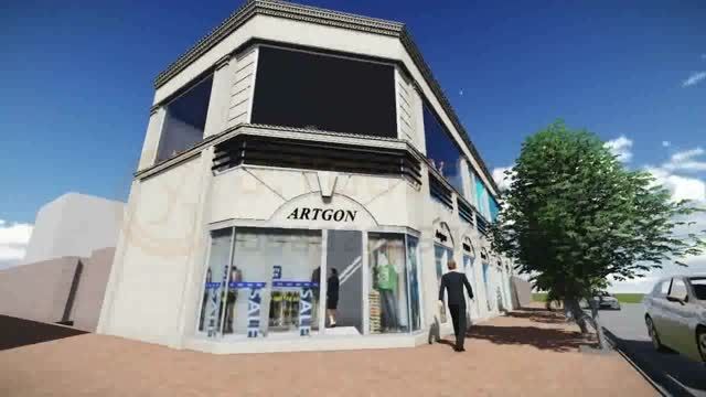 انیمیشن واحدهای تجاری حسینی - گروه طراحی معماری آرتگون