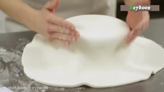 آموزش روکش کیک با خمیر فوندانت