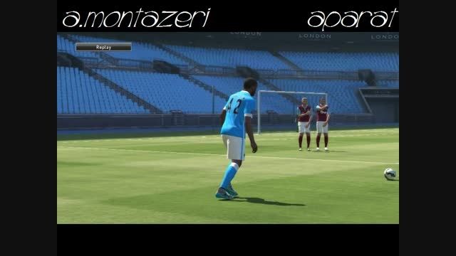 ضربه ایستگاهی زیبای زاویه بسته یحیی توره در pes 2015