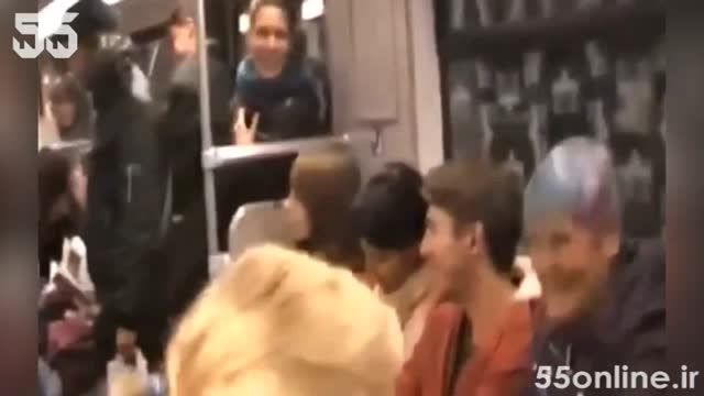 آزمایش قدرت سرایت خنده در واگن مترو