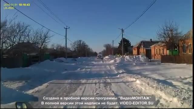 Snow captivity in southern Russia.