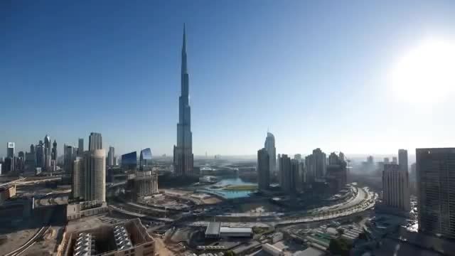نمای زیبا از برج خلیفه دبی